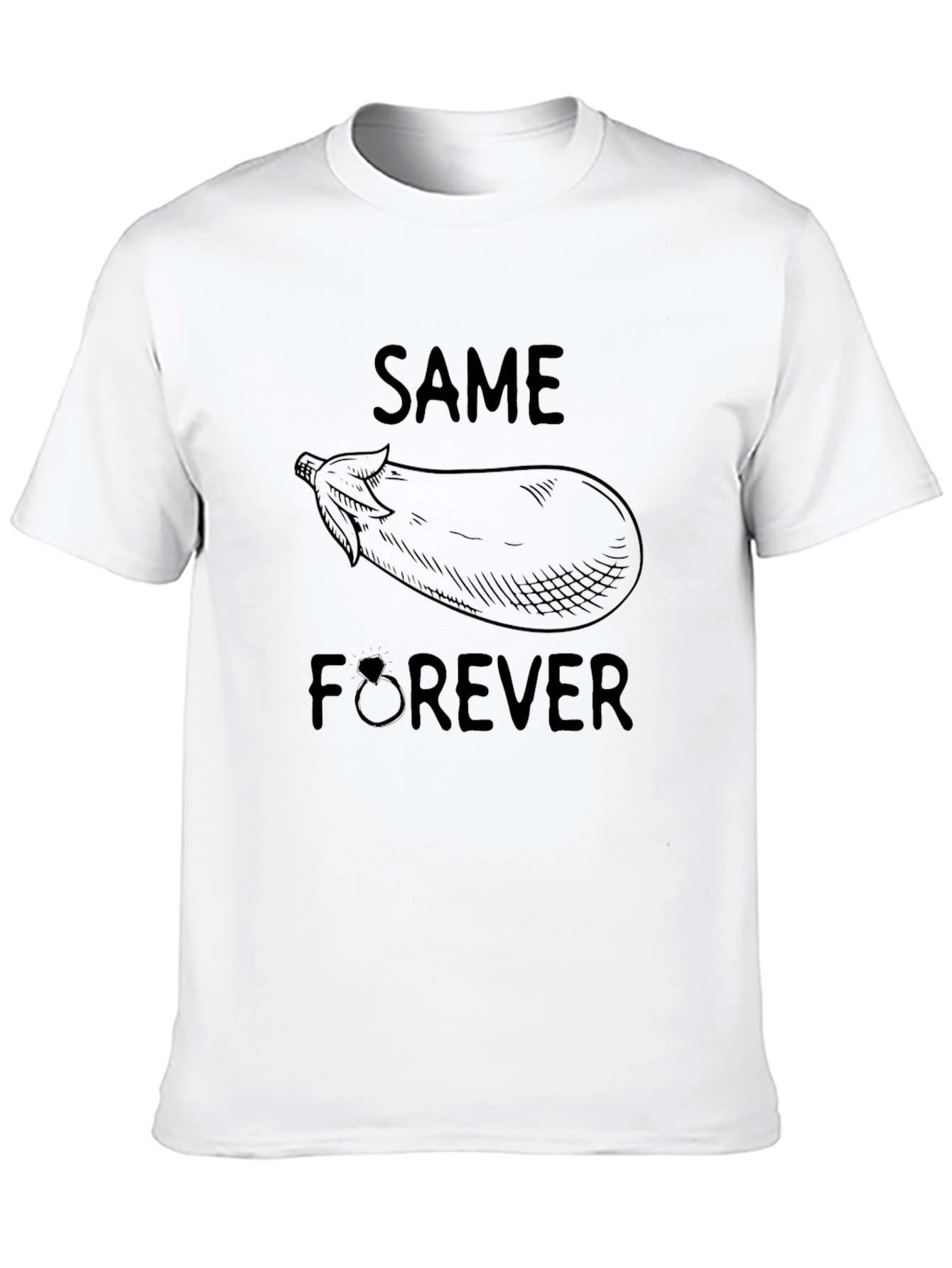 Same Eggplant Forever Graphic T-Shirt