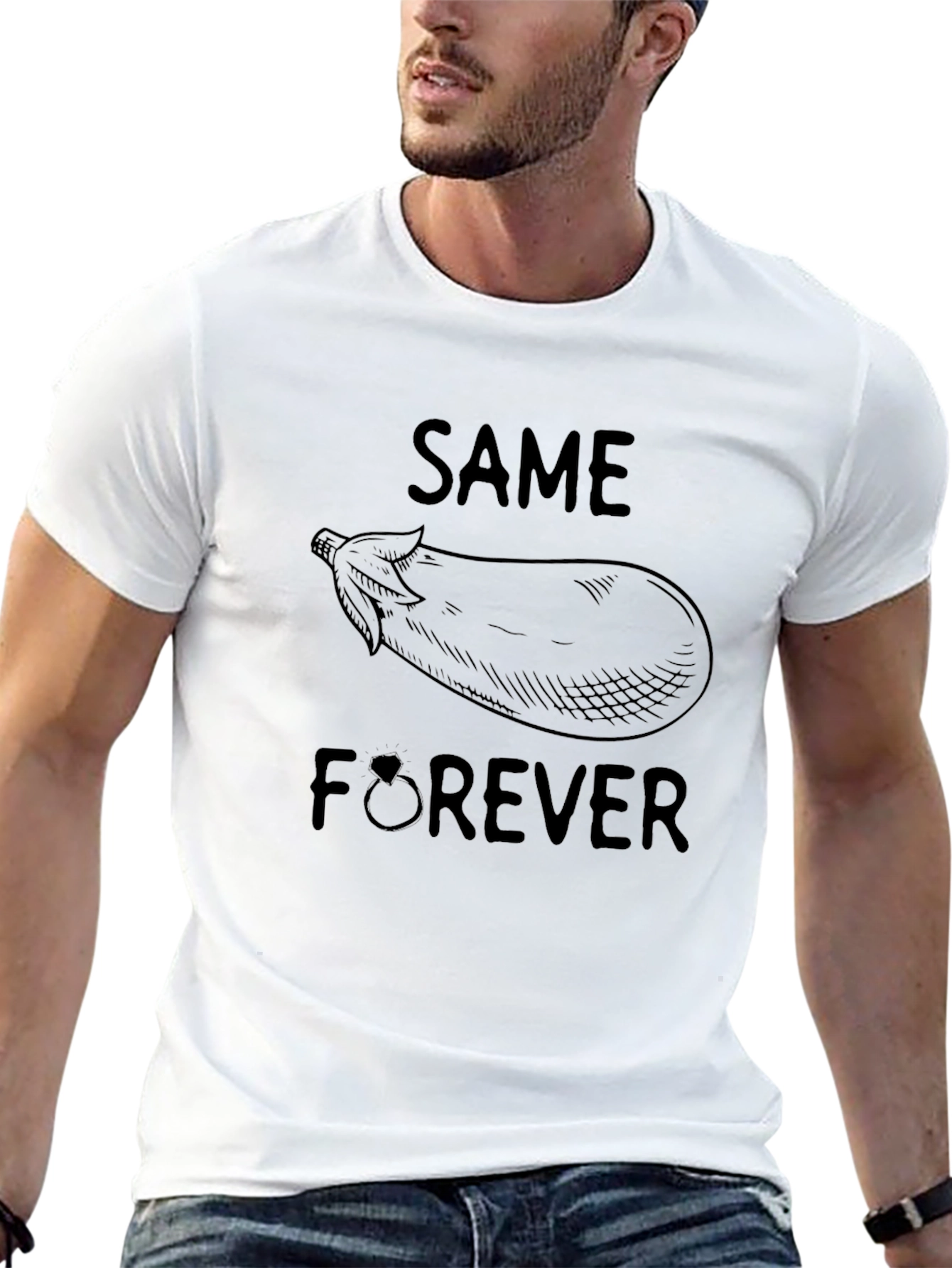 Same Eggplant Forever Graphic T-Shirt