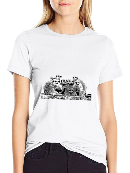 Meerkat Family Graphic Black Tee