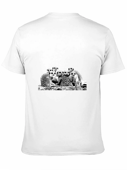 Meerkat Family Graphic Black Tee