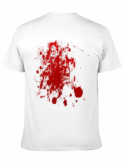 Spattered Red Ink Black T-Shirt