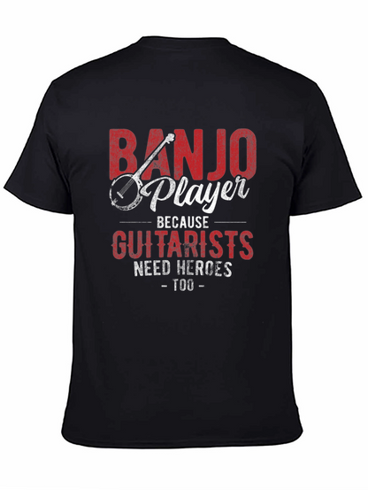 Banjo Player Guitarist Hero Novelty Graphic T-Shirt