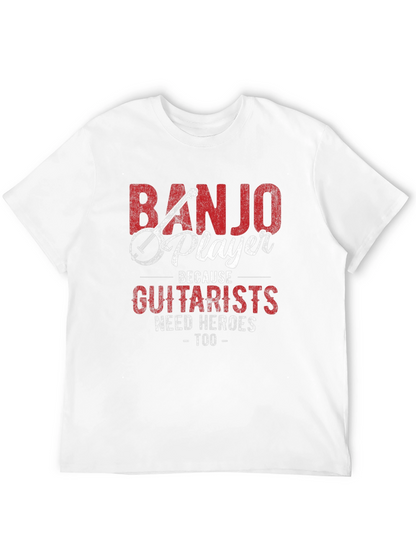 Banjo Player Guitarist Hero Novelty Graphic T-Shirt