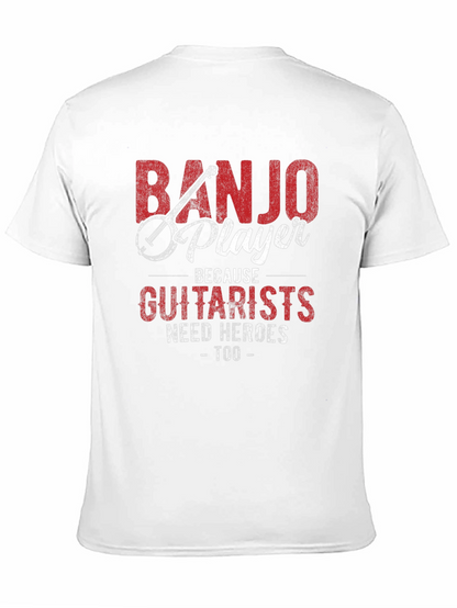 Banjo Player Guitarist Hero Novelty Graphic T-Shirt