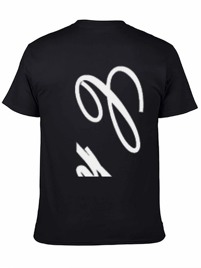 Bold Initial Graphic Tee - Black
