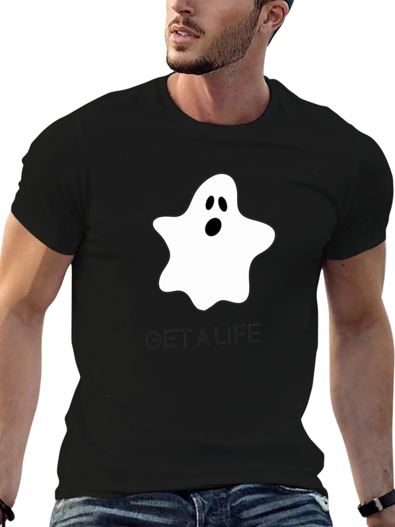 Ghost Get A Life Black T-Shirt