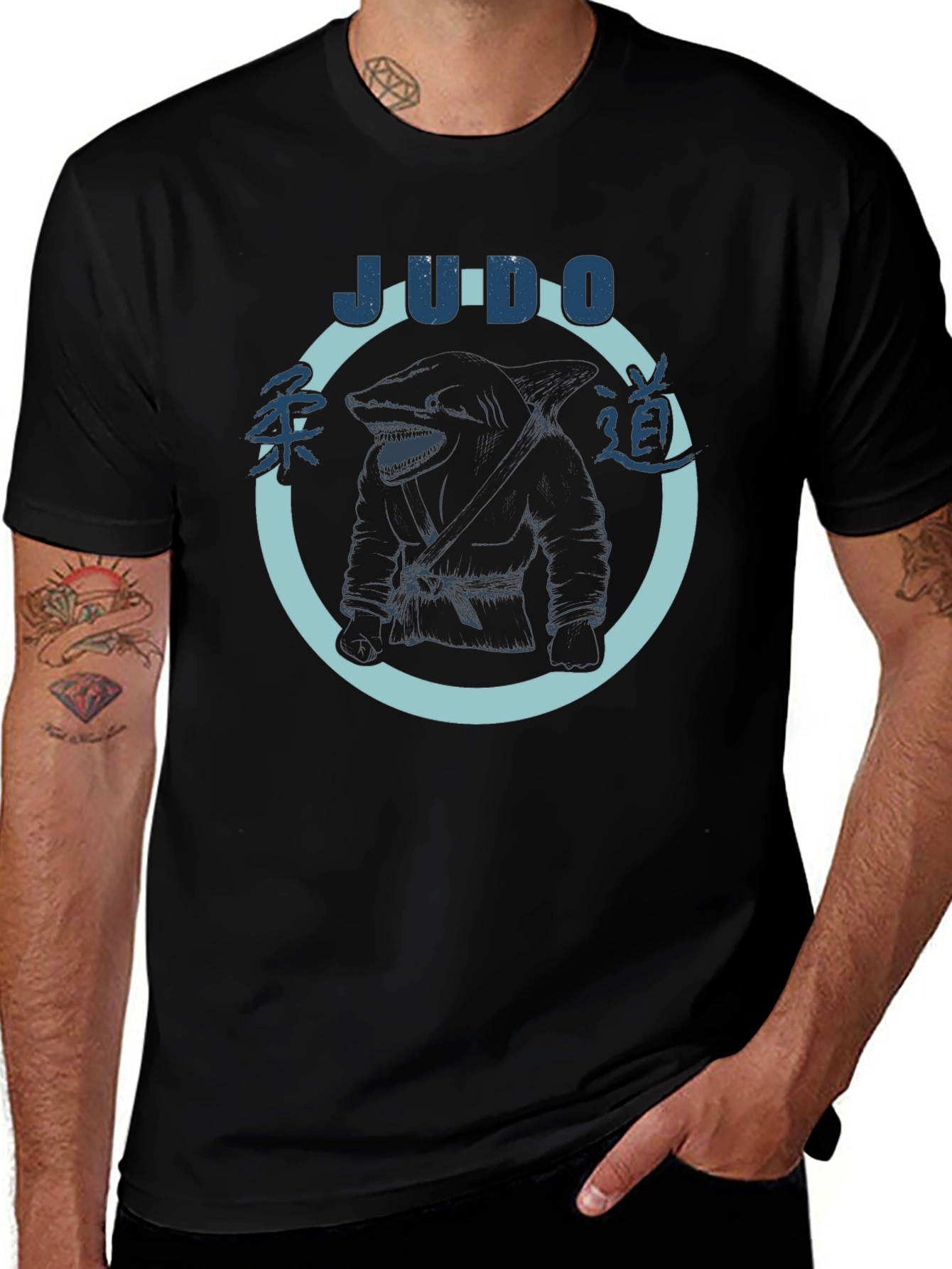 Judo Shark Black T-Shirt