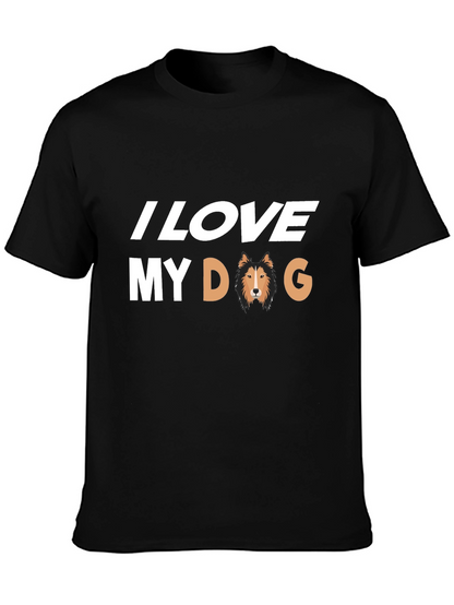 I Love My Dog Black T-Shirt