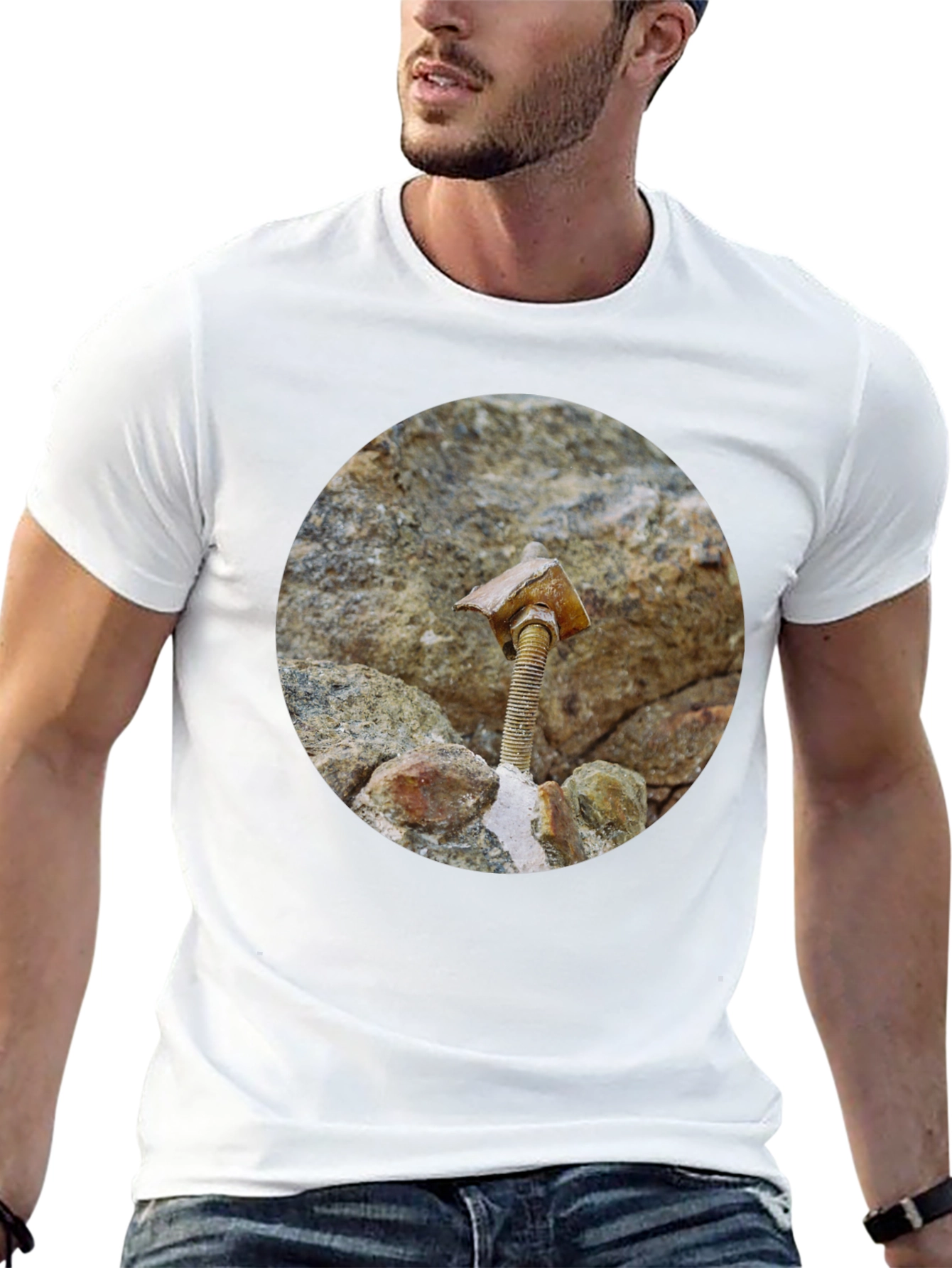 Unique Bolt & Stone T-Shirt - Abstract Art Tee