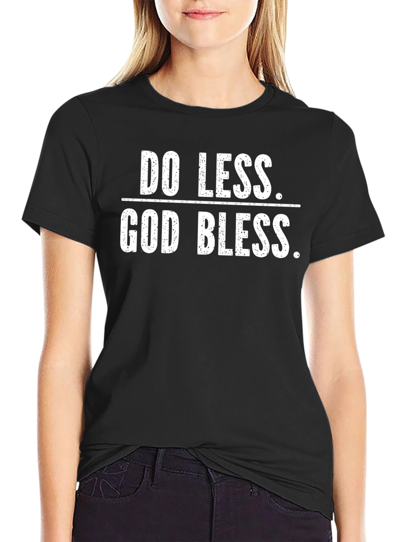 Do Less God Bless Black Graphic Tee