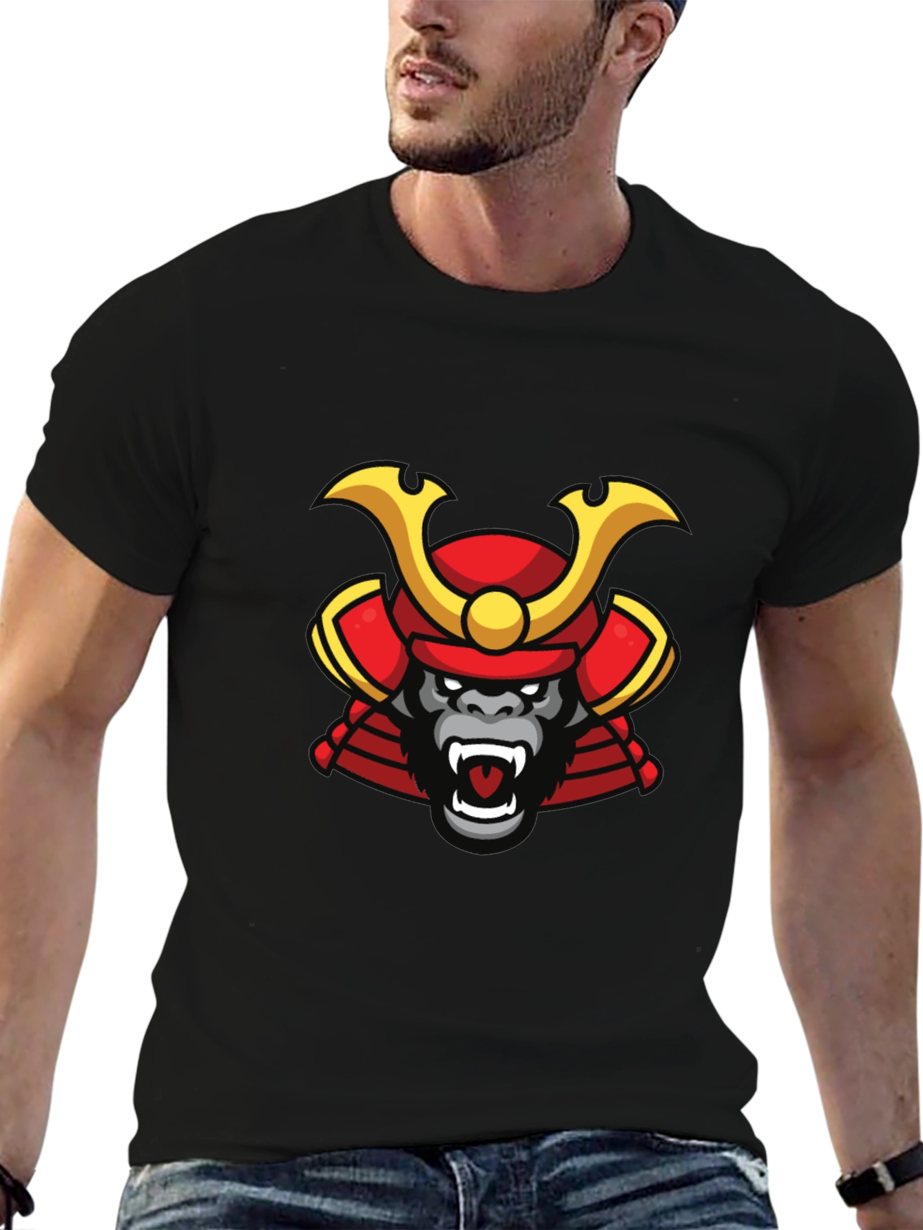 Samurai Gorilla Graphic Tee - Cool Unique Design