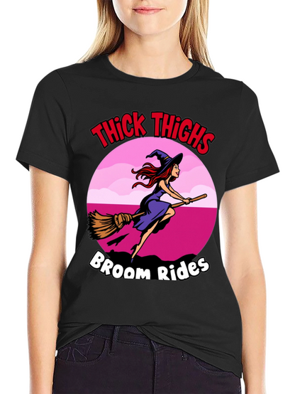 Thick Thighs Broom Rides Graphic Tee