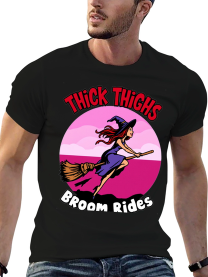 Thick Thighs Broom Rides Graphic Tee