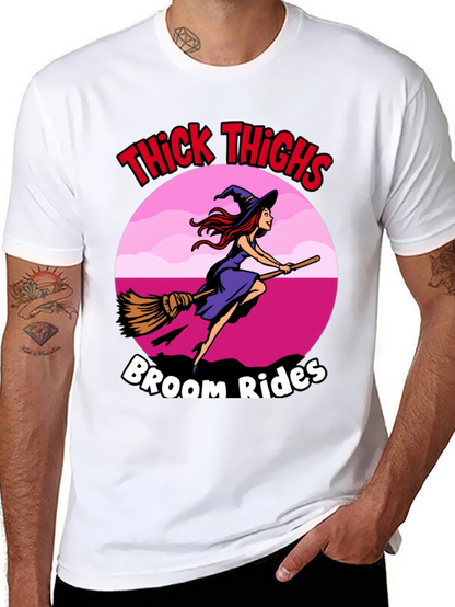 Thick Thighs Broom Rides Graphic Tee