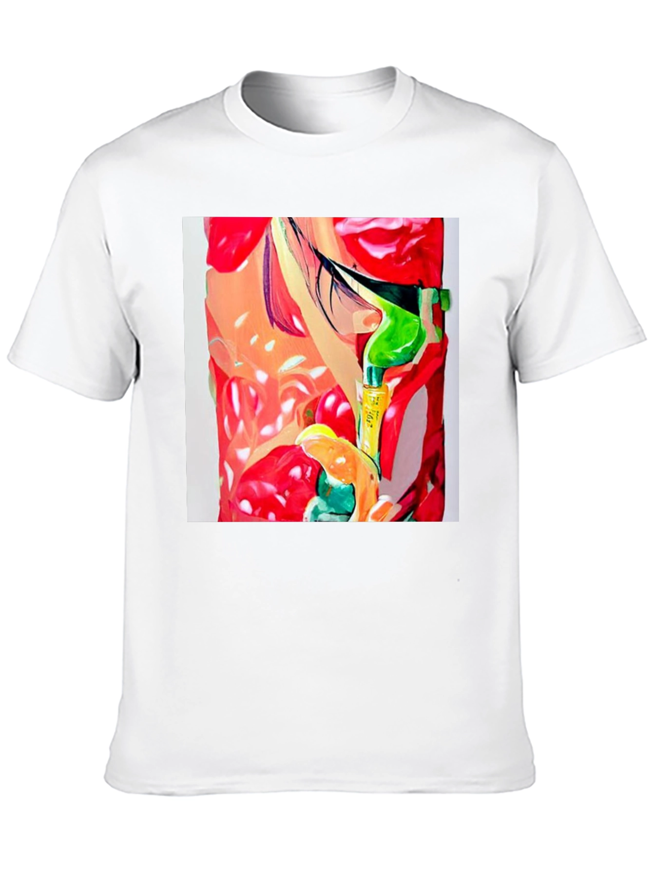Abstract Print Mens Black T-Shirt
