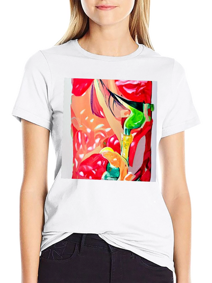 Abstract Print Mens Black T-Shirt