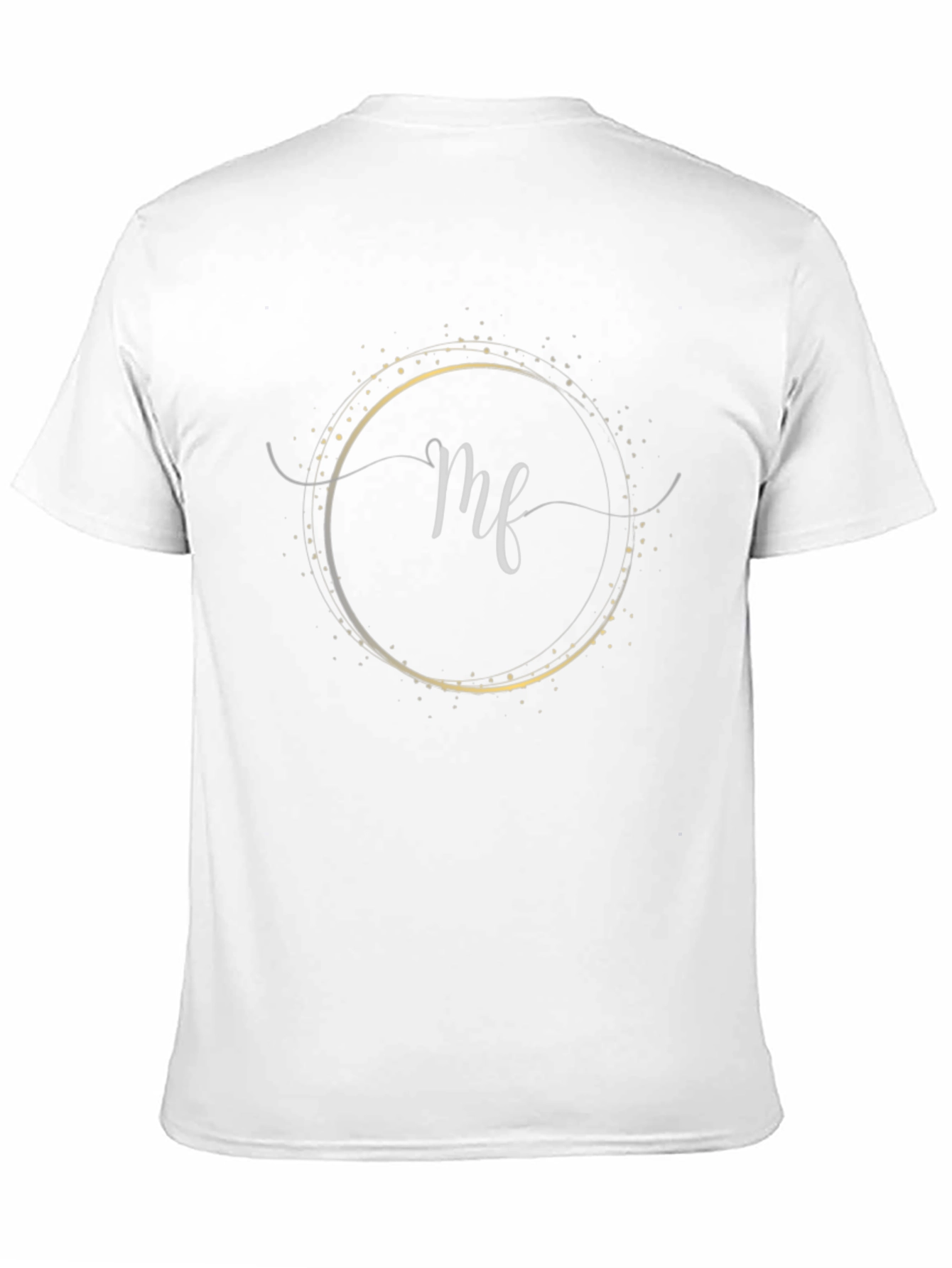 Elegant Black T-Shirt with Circle & Script Design