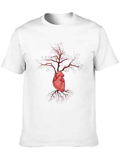 Heart Tree Graphic Tee - Stylish & Unique