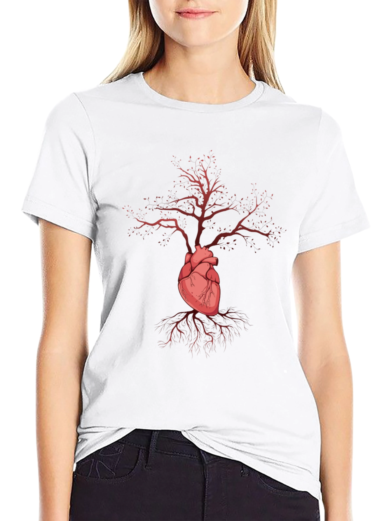 Heart Tree Graphic Tee - Stylish & Unique
