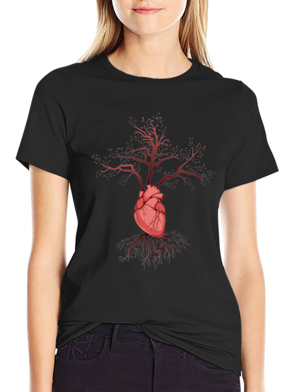 Heart Tree Graphic Tee - Stylish & Unique