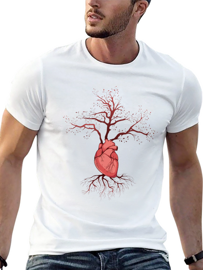 Heart Tree Graphic Tee - Stylish & Unique