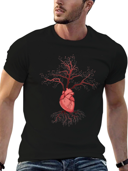Heart Tree Graphic Tee - Stylish & Unique