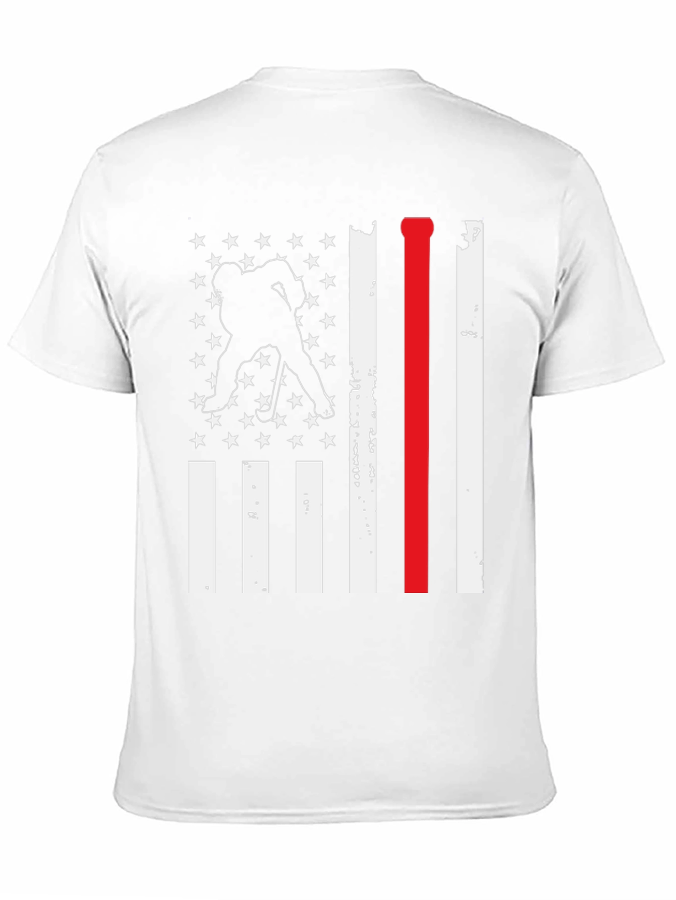 Hockey USA Flag T-Shirt: Red Line Support