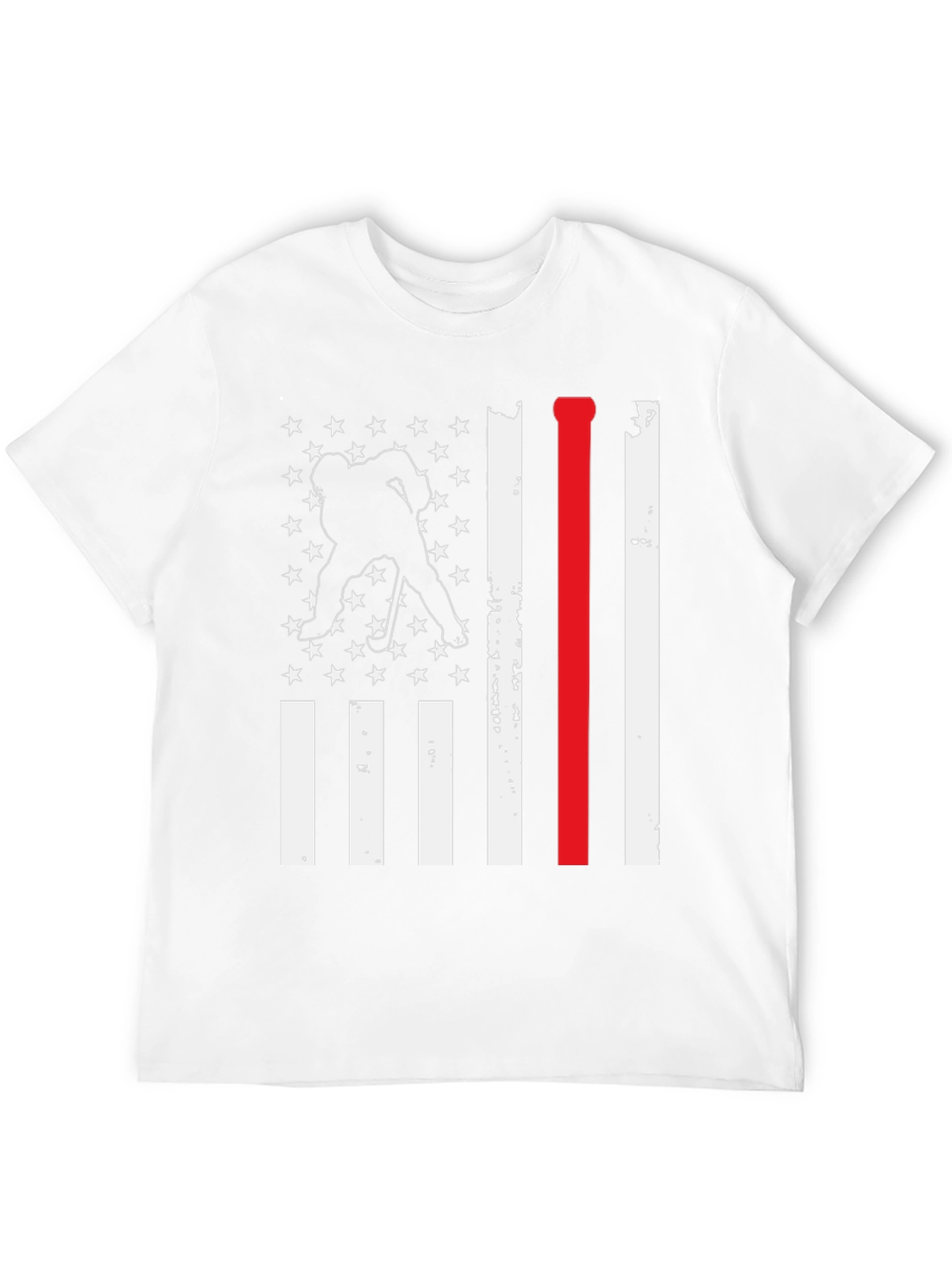 Hockey USA Flag T-Shirt: Red Line Support