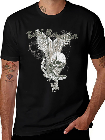 Soul Redemption Graphic Tee - Edgy Skull Design