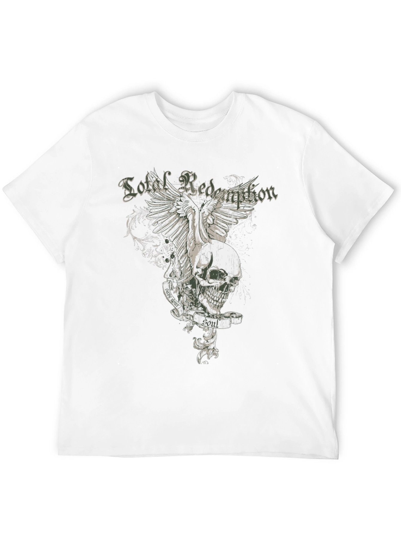 Soul Redemption Graphic Tee - Edgy Skull Design