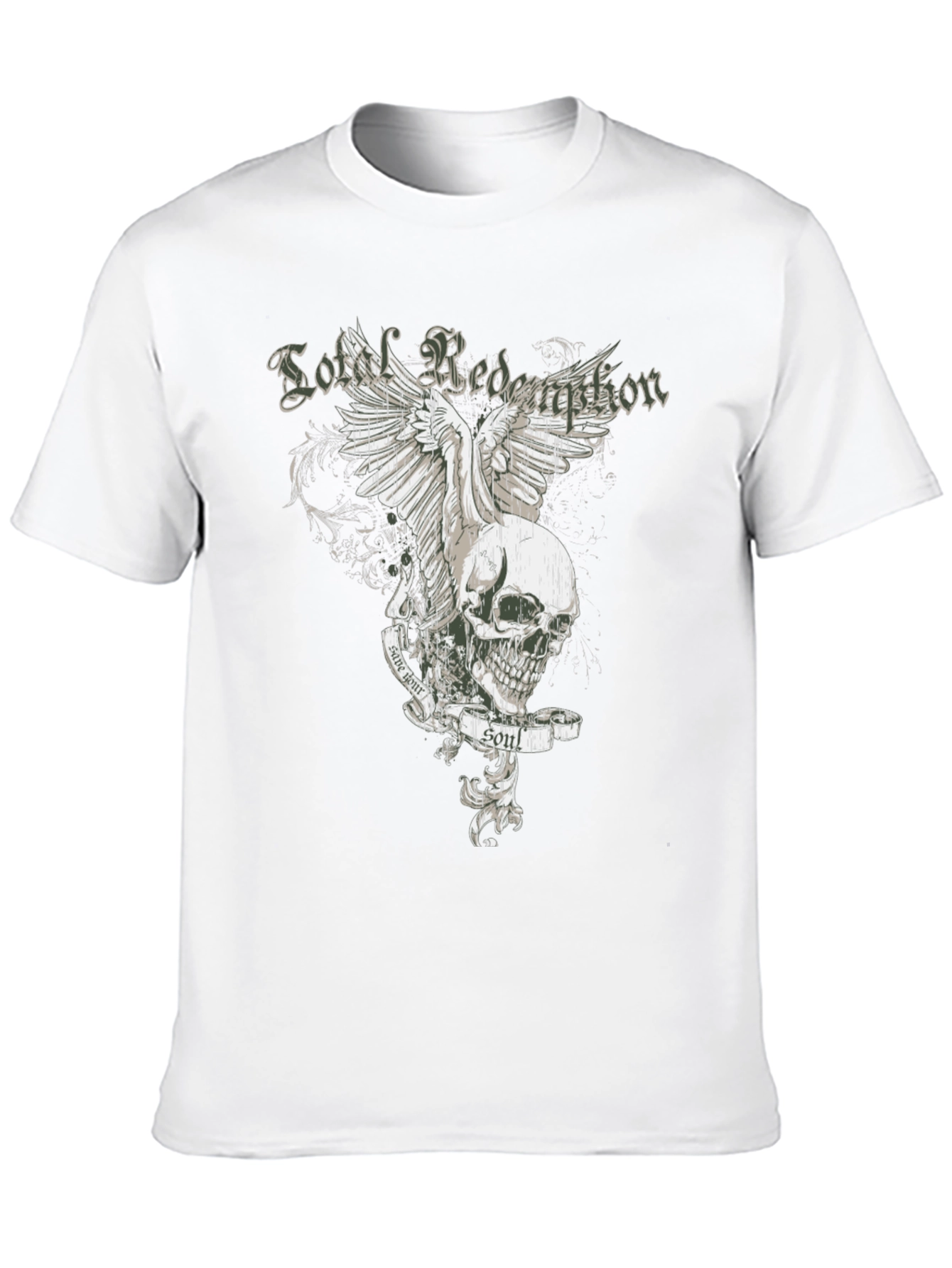Soul Redemption Graphic Tee - Edgy Skull Design
