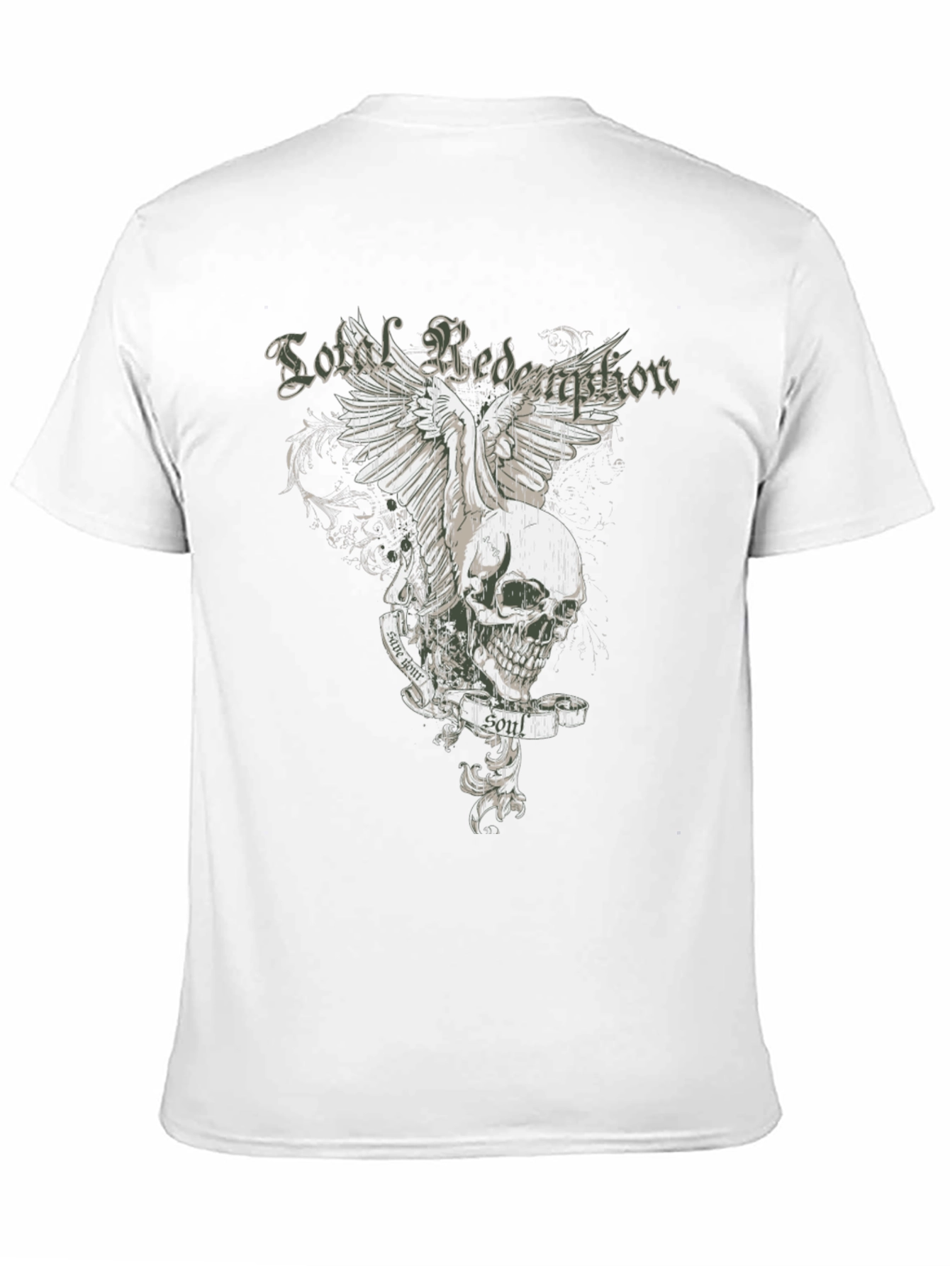 Soul Redemption Graphic Tee - Edgy Skull Design