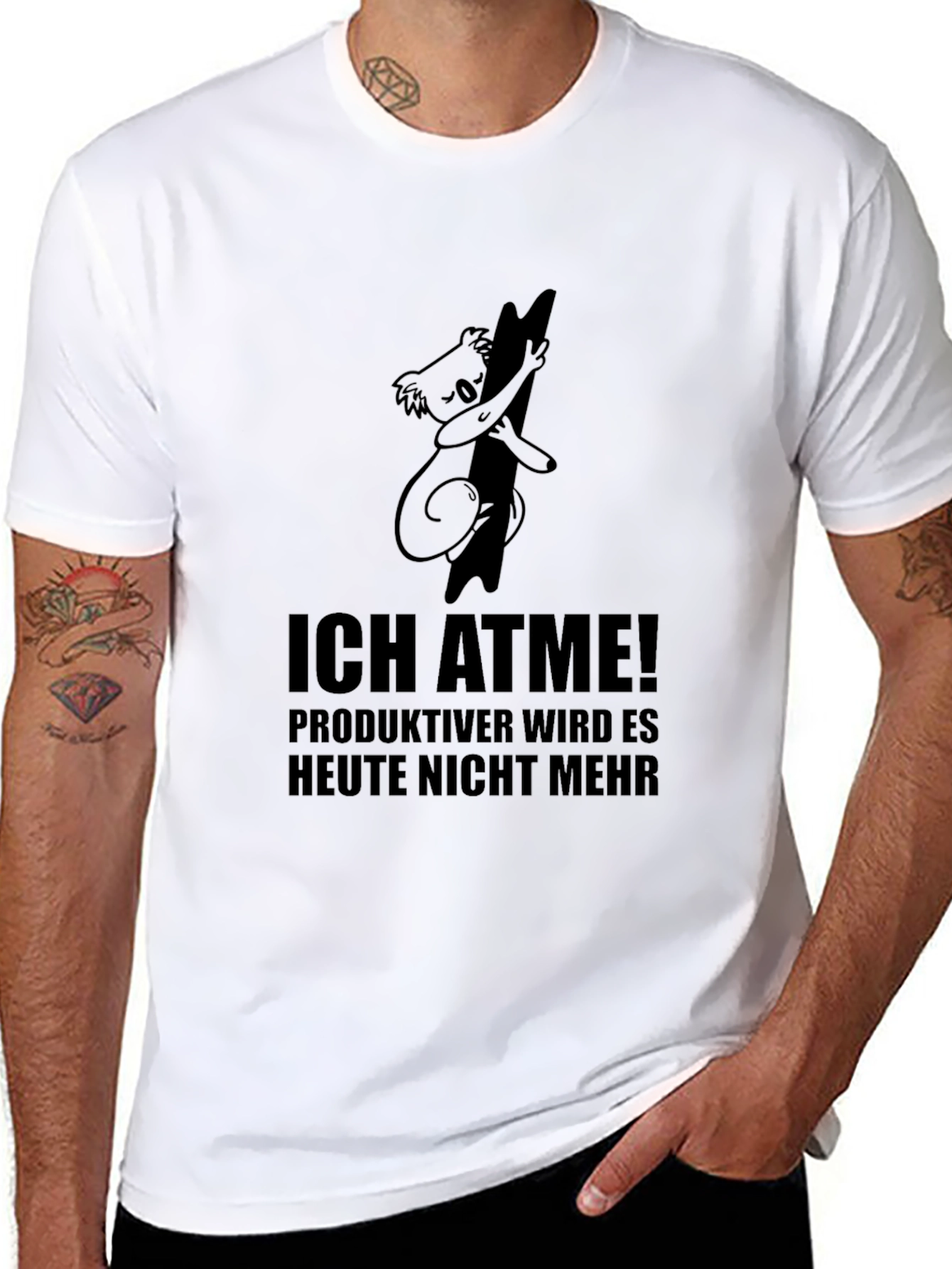 Ich Atme! Koala T-Shirt - Relaxed Humorous