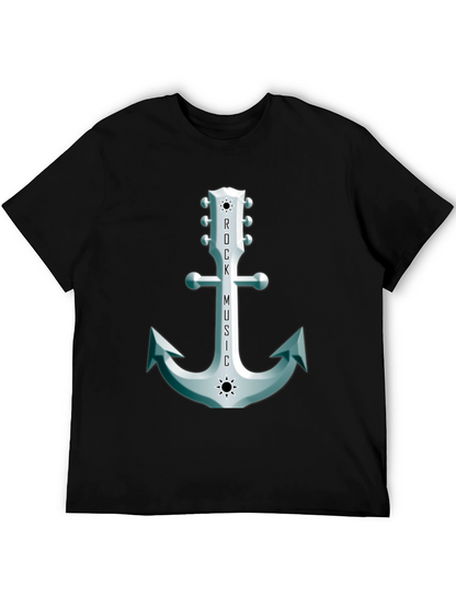 Rock Music Anchor Graphic Tee
