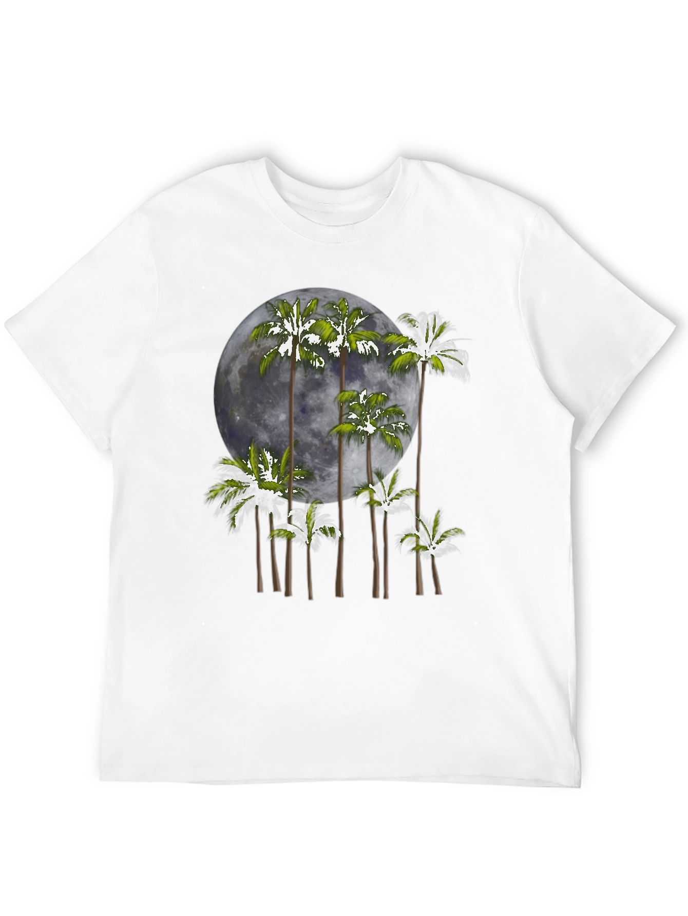 Palm Moon Graphic Tee - Mens Black T-Shirt