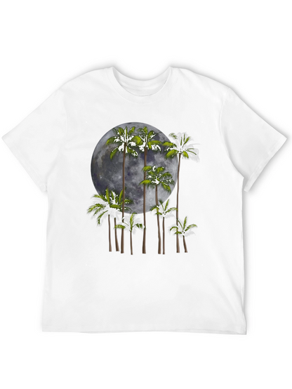 Palm Moon Graphic Tee - Mens Black T-Shirt