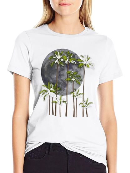 Palm Moon Graphic Tee - Mens Black T-Shirt