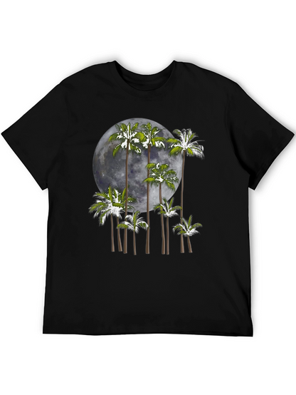 Palm Moon Graphic Tee - Mens Black T-Shirt