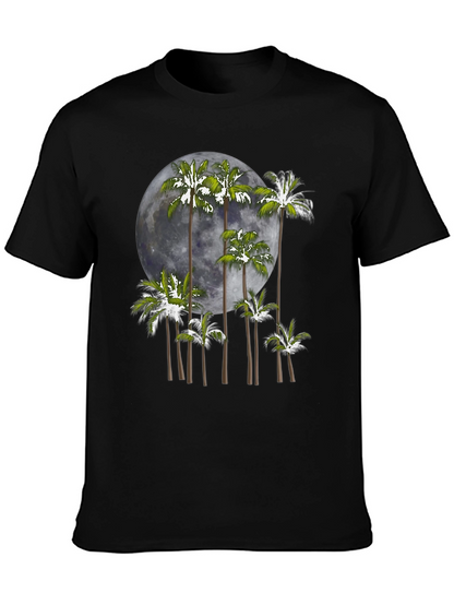 Palm Moon Graphic Tee - Mens Black T-Shirt