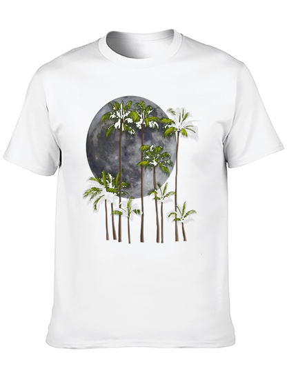 Palm Moon Graphic Tee - Mens Black T-Shirt