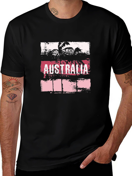 Australia Graphic T-Shirt | Mens Black Tee