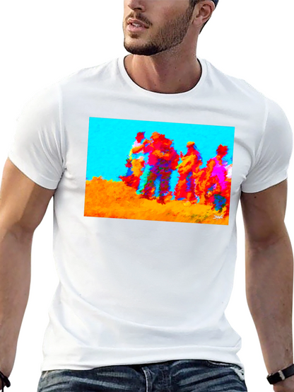 Abstract Art Graphic Tee - Crew Neck
