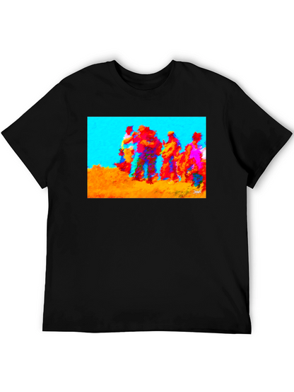 Abstract Art Graphic Tee - Crew Neck