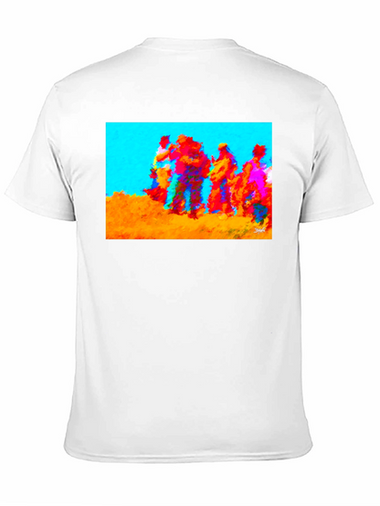 Abstract Art Graphic Tee - Crew Neck
