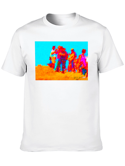 Abstract Art Graphic Tee - Crew Neck