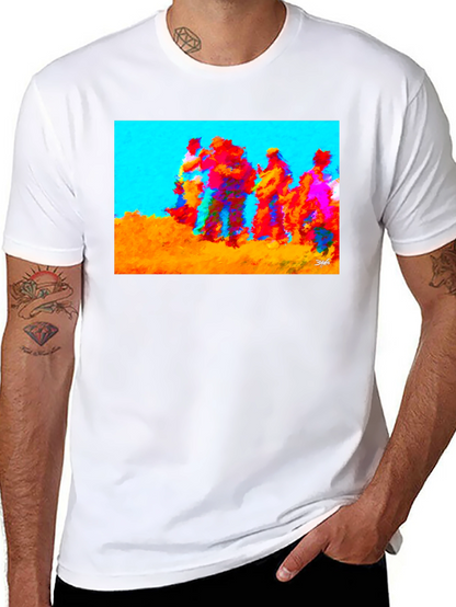 Abstract Art Graphic Tee - Crew Neck