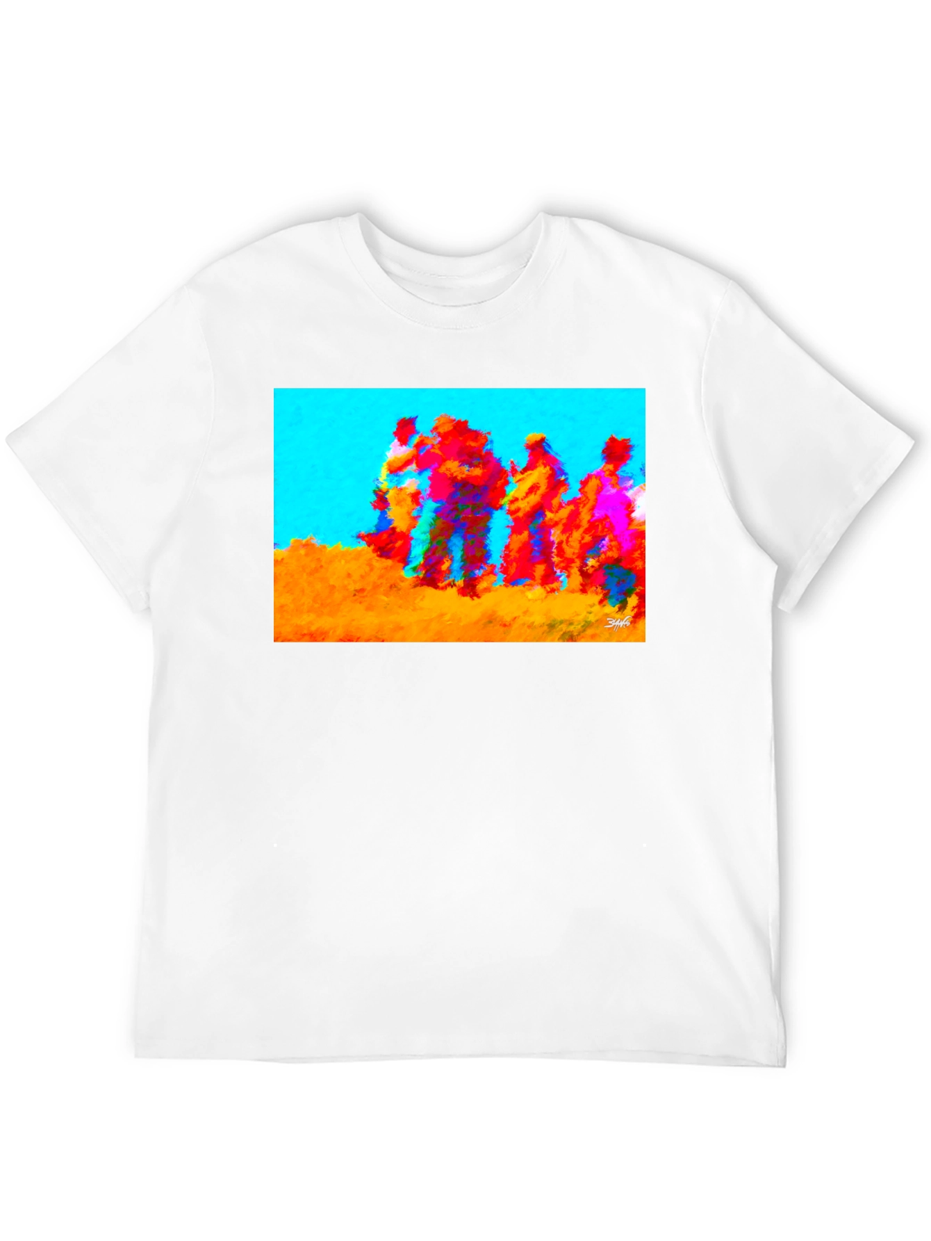 Abstract Art Graphic Tee - Crew Neck