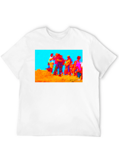 Abstract Art Graphic Tee - Crew Neck