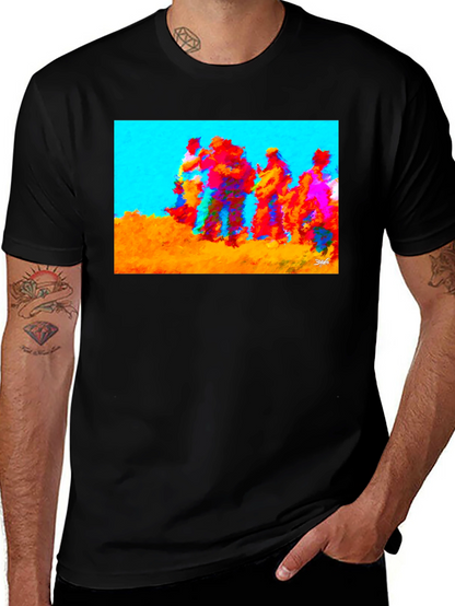 Abstract Art Graphic Tee - Crew Neck