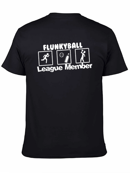 Flunkyball League Member Black Graphic T-Shirt